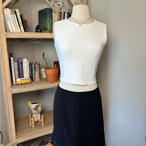 Banana republic White knit sleeveless layering top